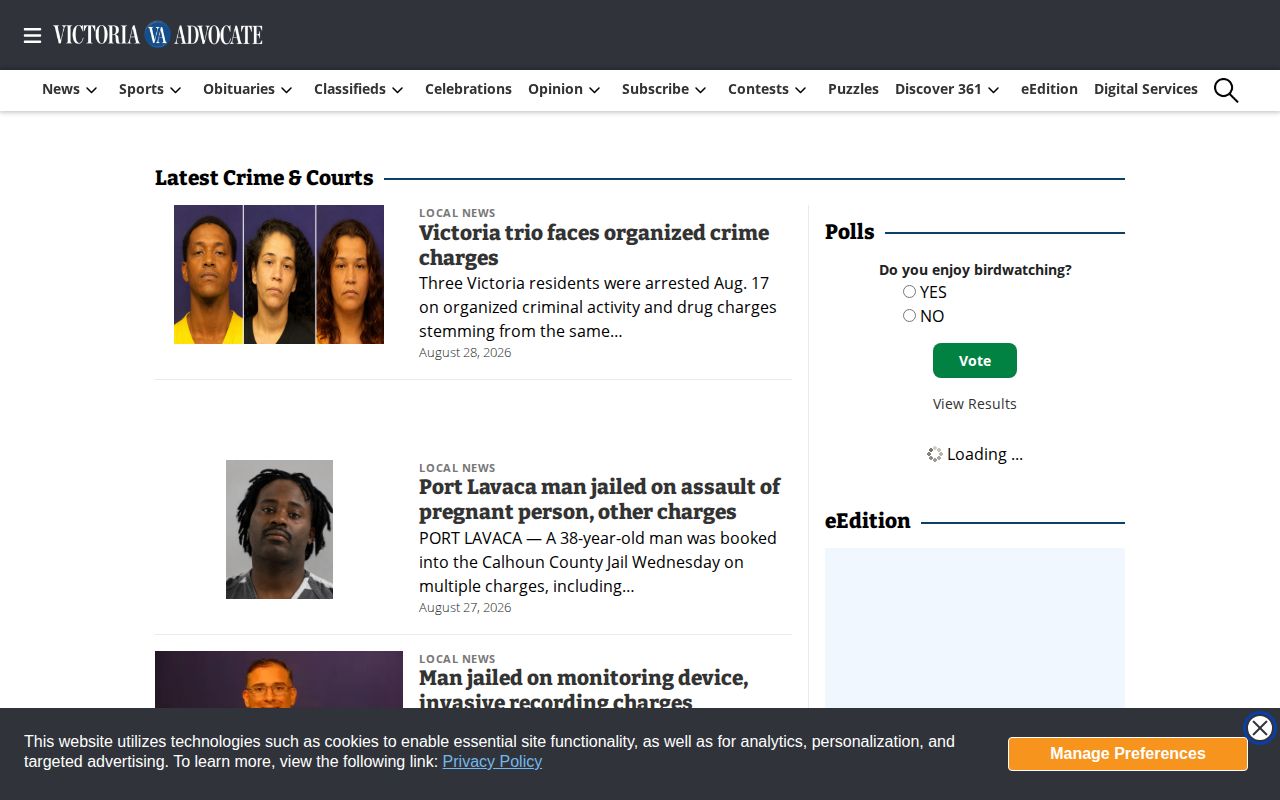 Victoria County crime news category at the Victoria Advocate